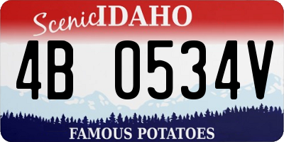 ID license plate 4B0534V