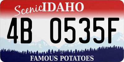 ID license plate 4B0535F