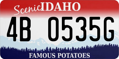 ID license plate 4B0535G