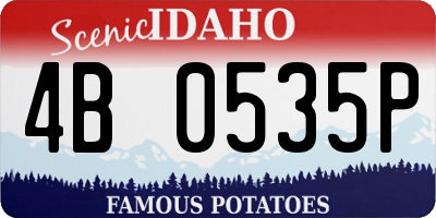 ID license plate 4B0535P