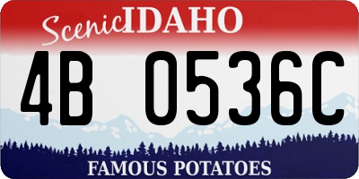 ID license plate 4B0536C