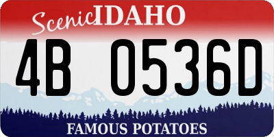 ID license plate 4B0536D