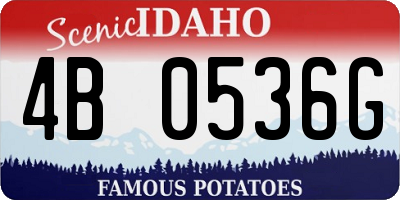 ID license plate 4B0536G