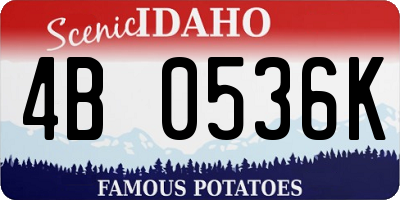 ID license plate 4B0536K