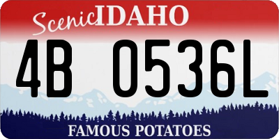 ID license plate 4B0536L