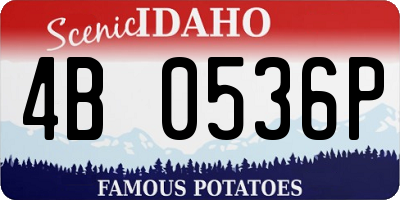 ID license plate 4B0536P