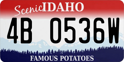 ID license plate 4B0536W