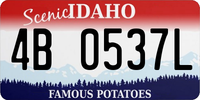ID license plate 4B0537L