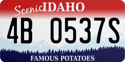 ID license plate 4B0537S