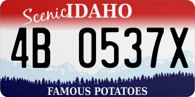ID license plate 4B0537X