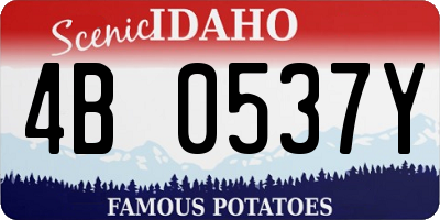 ID license plate 4B0537Y