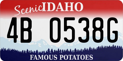 ID license plate 4B0538G