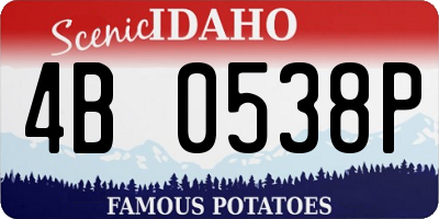 ID license plate 4B0538P