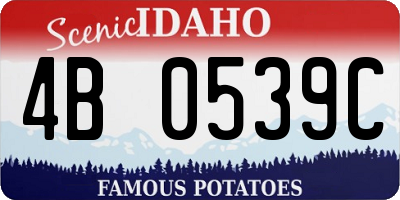 ID license plate 4B0539C
