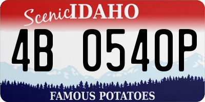 ID license plate 4B0540P