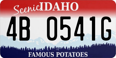 ID license plate 4B0541G