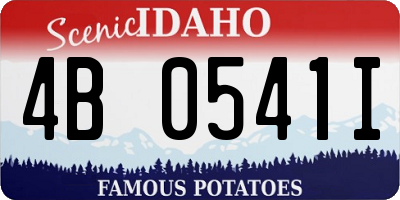 ID license plate 4B0541I