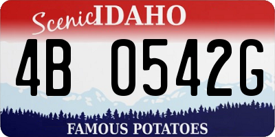 ID license plate 4B0542G