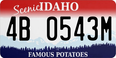 ID license plate 4B0543M