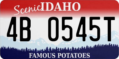 ID license plate 4B0545T