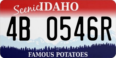 ID license plate 4B0546R
