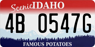 ID license plate 4B0547G