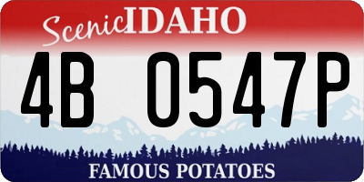 ID license plate 4B0547P