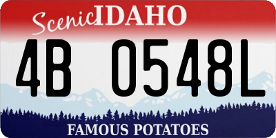 ID license plate 4B0548L