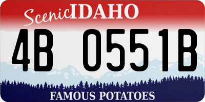 ID license plate 4B0551B