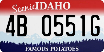 ID license plate 4B0551G