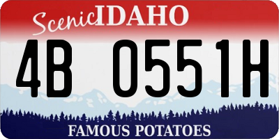ID license plate 4B0551H