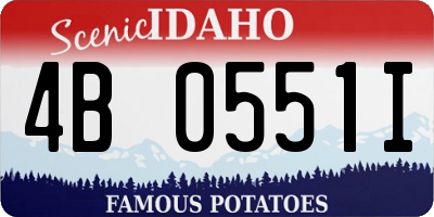 ID license plate 4B0551I