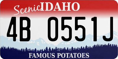 ID license plate 4B0551J