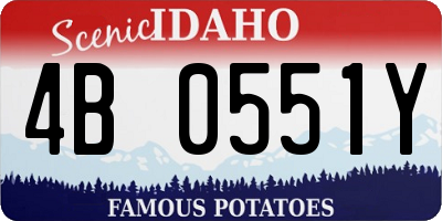 ID license plate 4B0551Y
