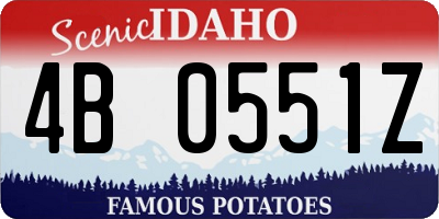 ID license plate 4B0551Z