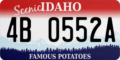 ID license plate 4B0552A