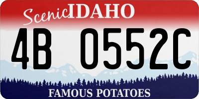 ID license plate 4B0552C