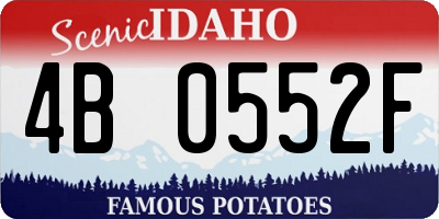 ID license plate 4B0552F