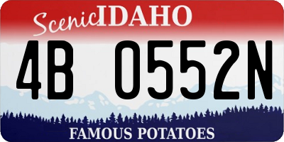 ID license plate 4B0552N