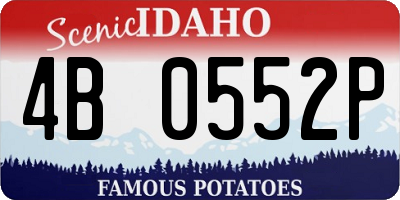 ID license plate 4B0552P