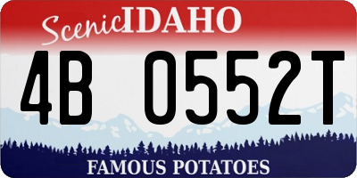 ID license plate 4B0552T