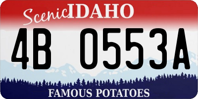 ID license plate 4B0553A