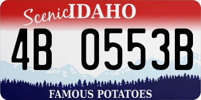 ID license plate 4B0553B