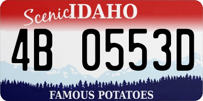 ID license plate 4B0553D
