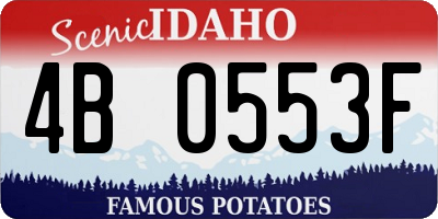 ID license plate 4B0553F