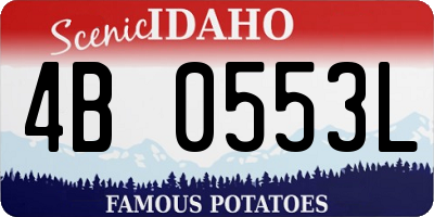 ID license plate 4B0553L