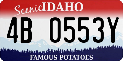 ID license plate 4B0553Y