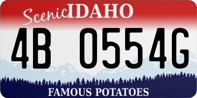 ID license plate 4B0554G