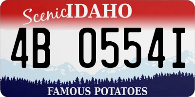 ID license plate 4B0554I
