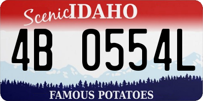 ID license plate 4B0554L